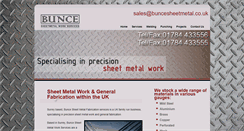 Desktop Screenshot of buncesheetmetal.co.uk